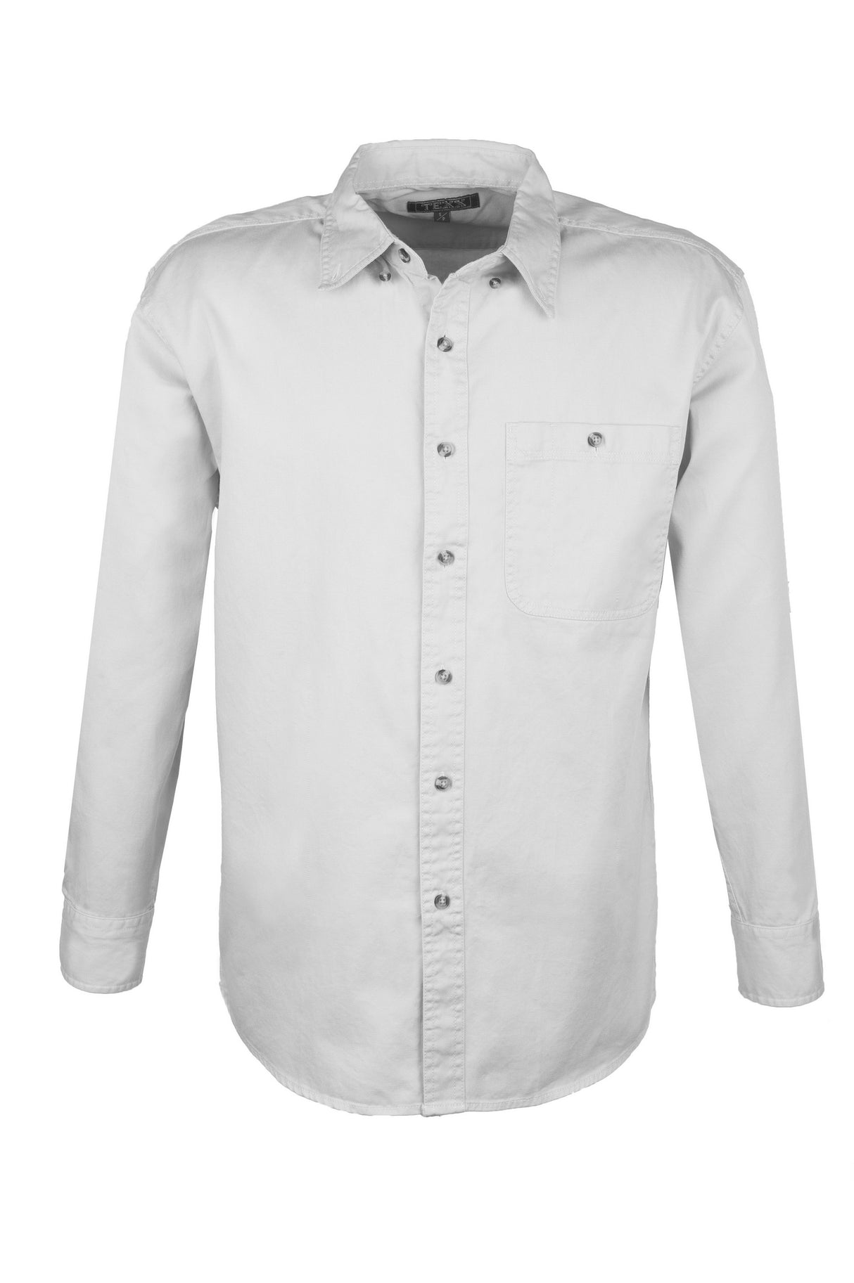 Men's 100% Cotton Twill Long Sleeve Shirt Tall (White) (LT-3XLT)
