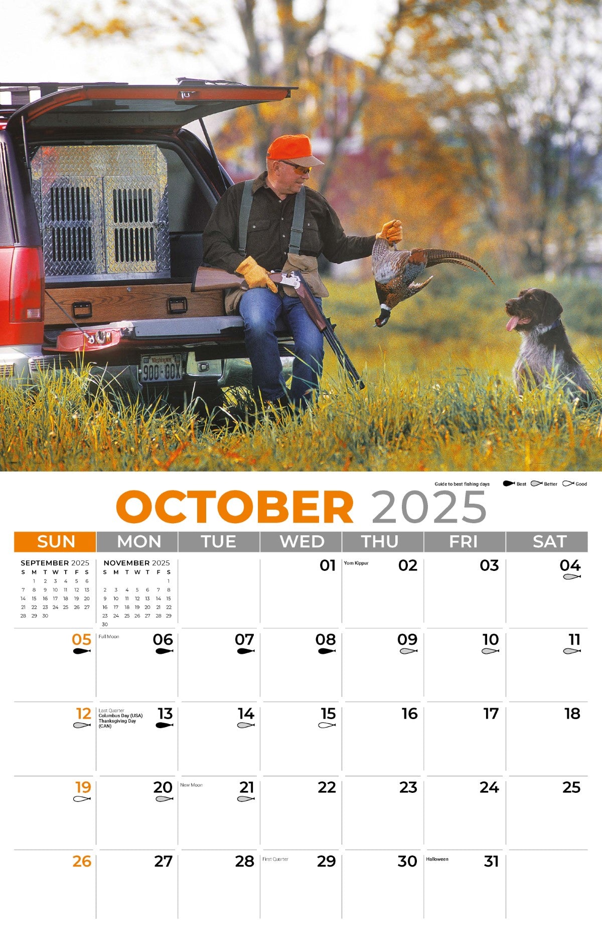 Galleria Wall Calendar 2025 Fishing and Hunting