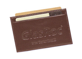 Simple Business Card Holder brown bonded leather