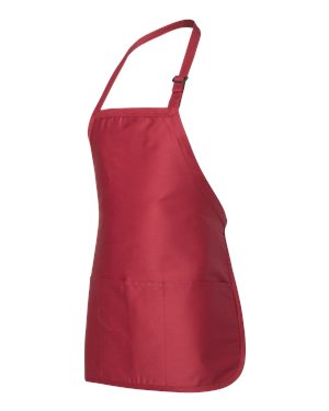 000509 Q-Tees Full-Length Apron w/Pouch Pocket