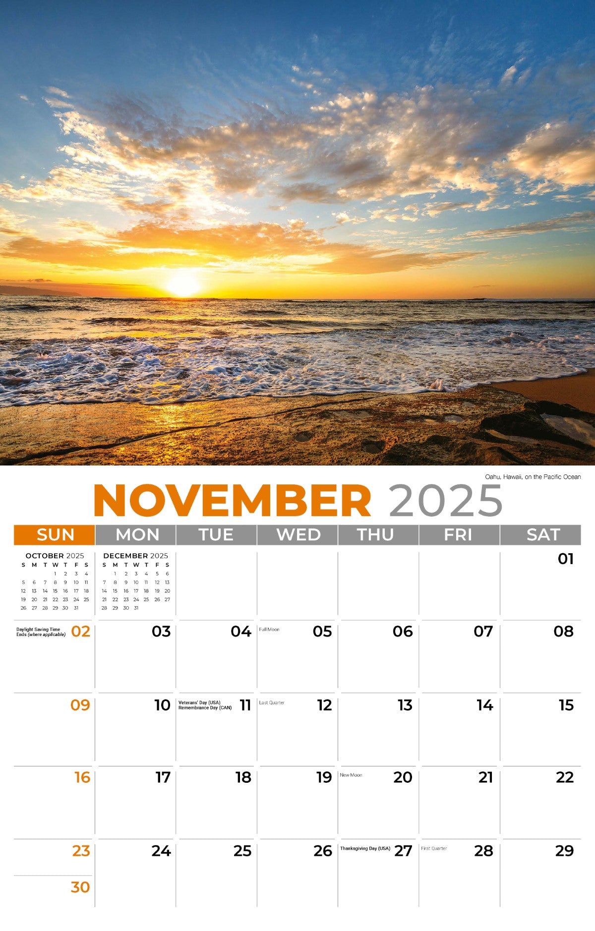 Galleria Wall Calendar 2025 Sun Sand & Surf
