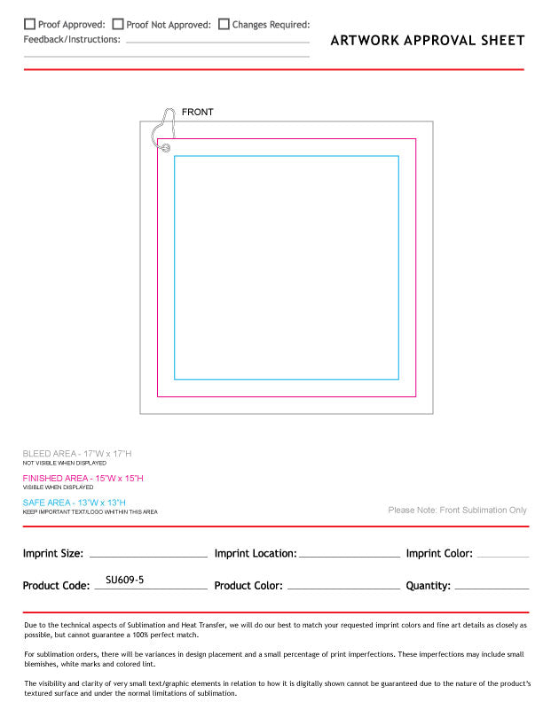 Microfiber Dri-Lite Terry Golf Towel, Finished size 15x15, Nofold Grommet & Hook, Sublimated