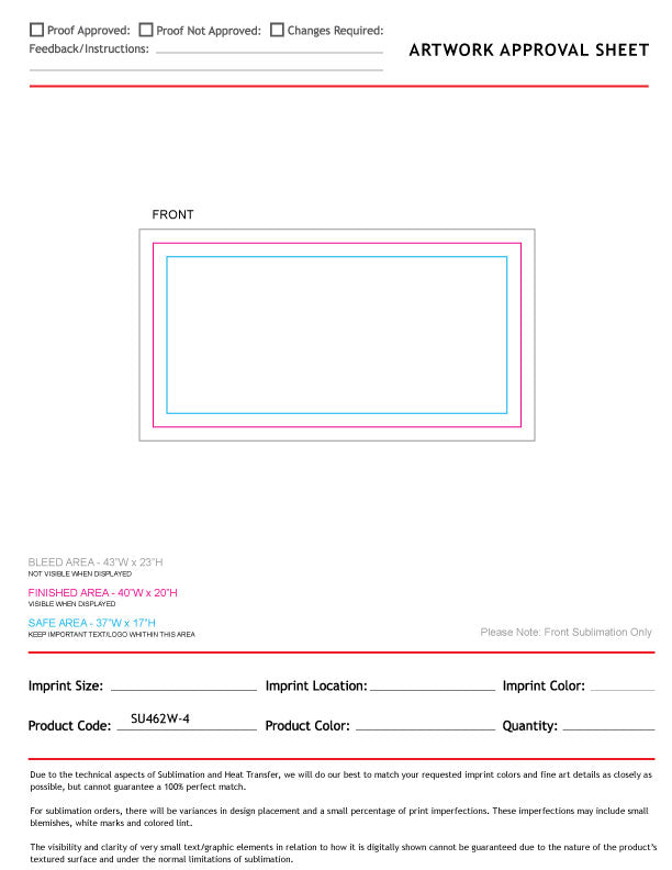 Absorbent Microfiber Dri-Lite Terry Branding Towel, 20x40, Sublimated Edge to Edge 1 side