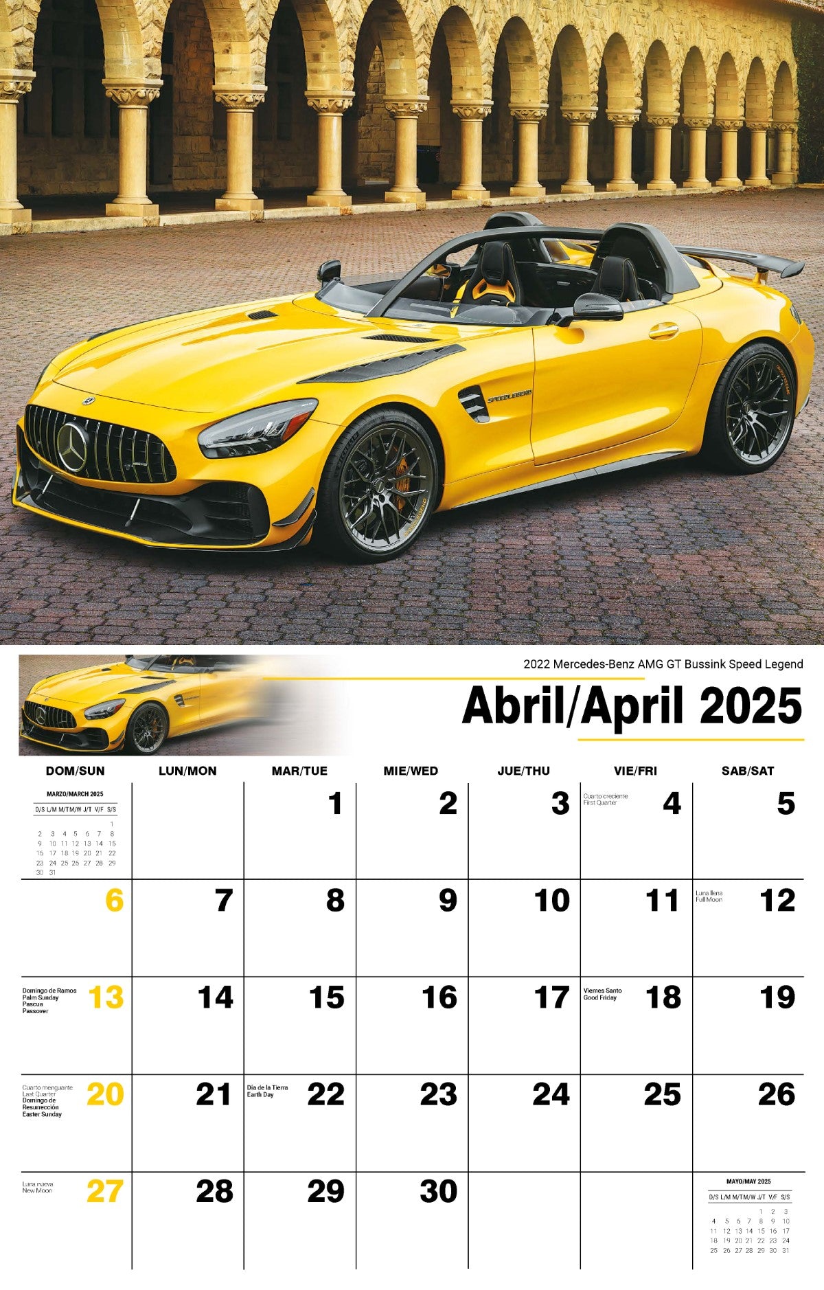 Galleria Wall Calendar 2025 Exotic Cars SP/ENG