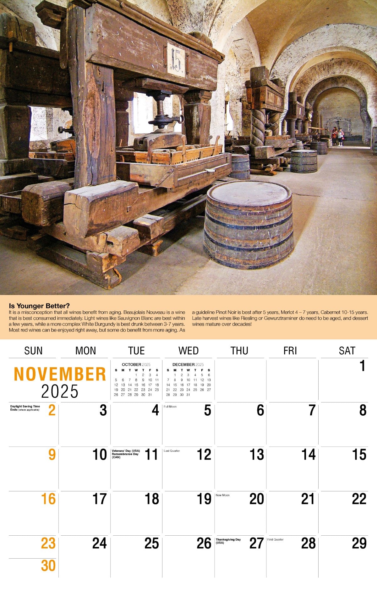 Galleria Wall Calendar 2025 Vintages