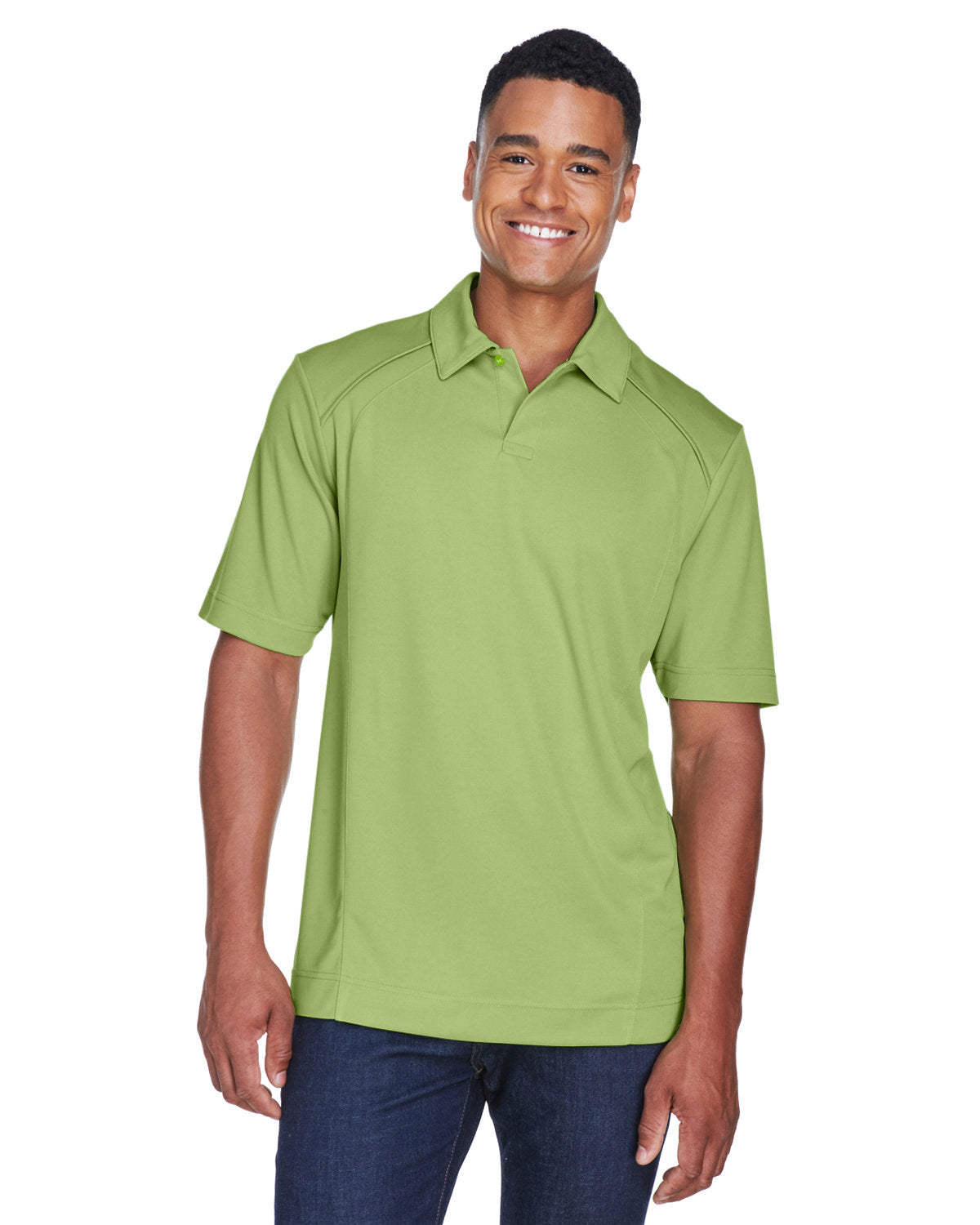 000189 NORTH END SPORT RED Men's Recycled Polyester Performance Piqué Polo