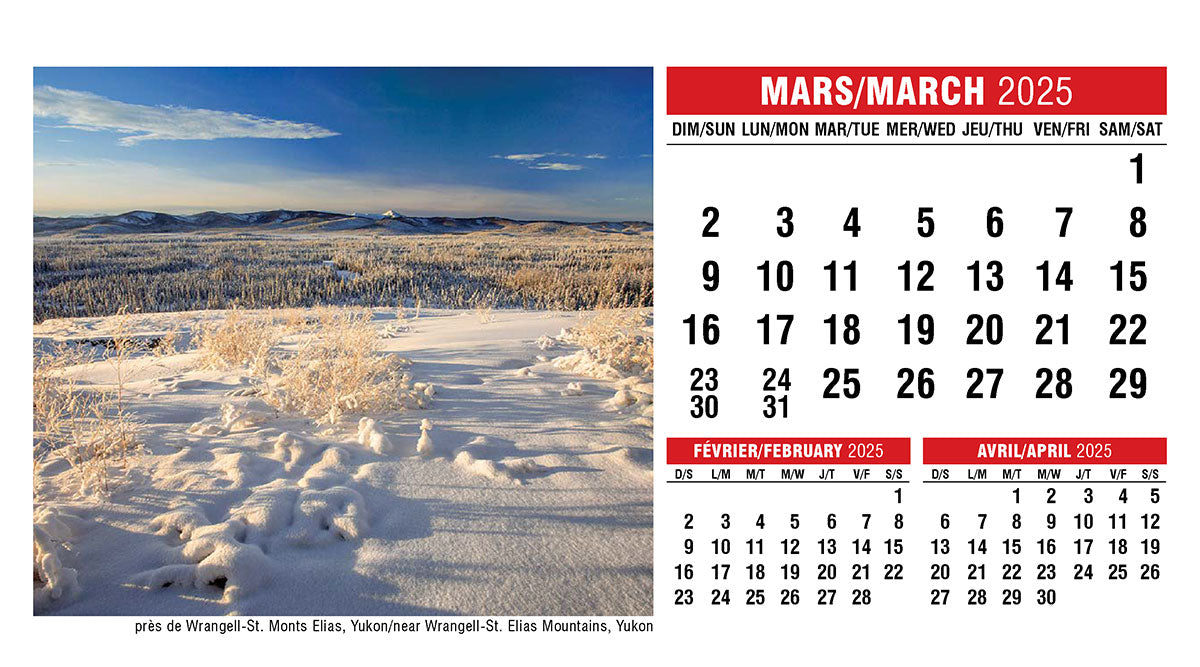 Scenes of Canada (English/French) Desk Tent Calendar