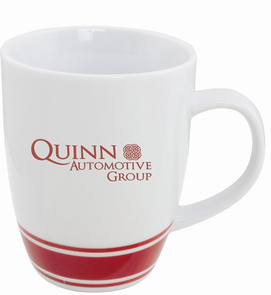 Deux 12oz 2tone white/red mug