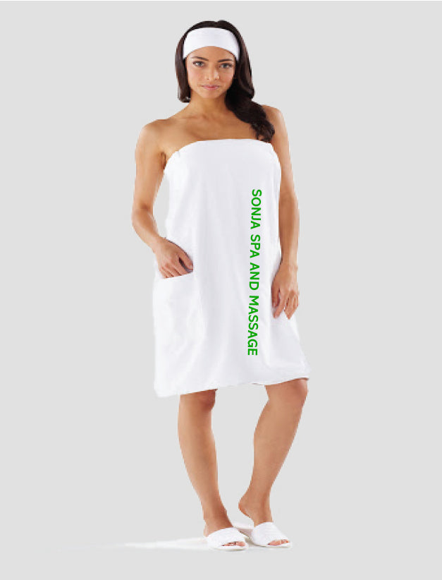 100% Cotton Ladies Spa Wrap Waffle Weave