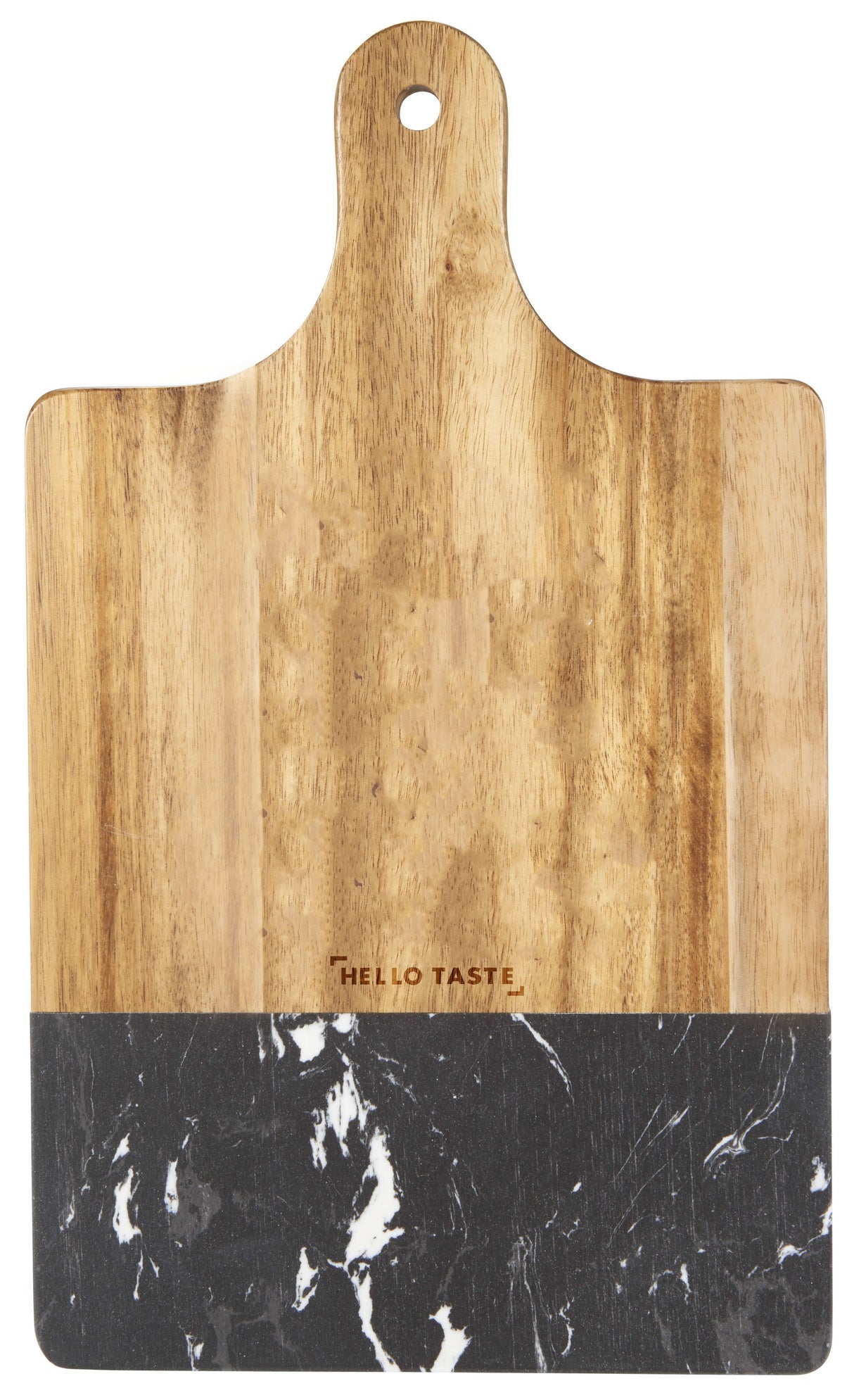 Black Marble and Wood Cutting Board