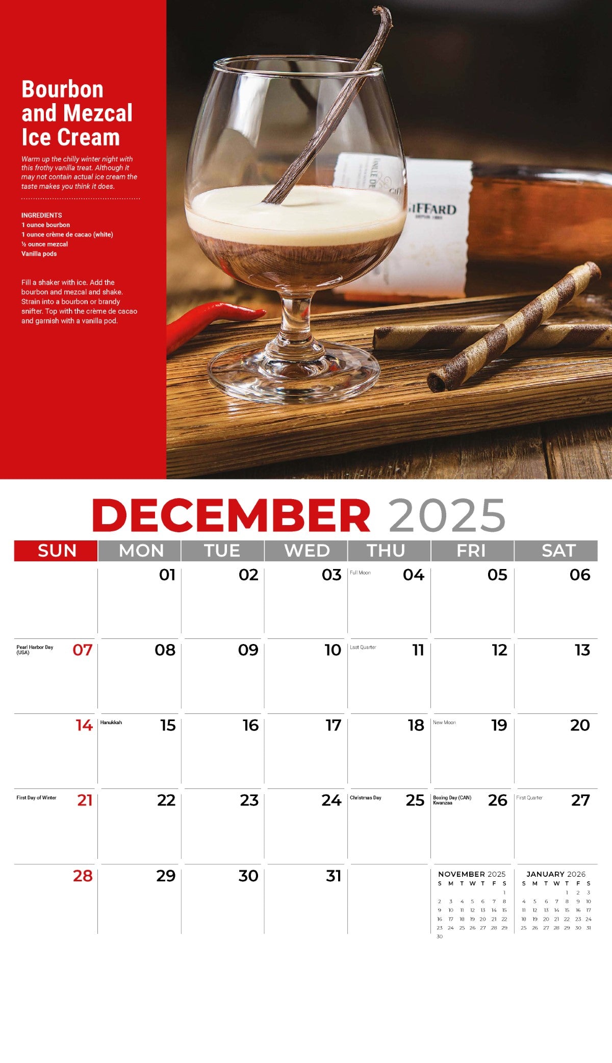 Galleria Wall Calendar 2025 Happy Hour