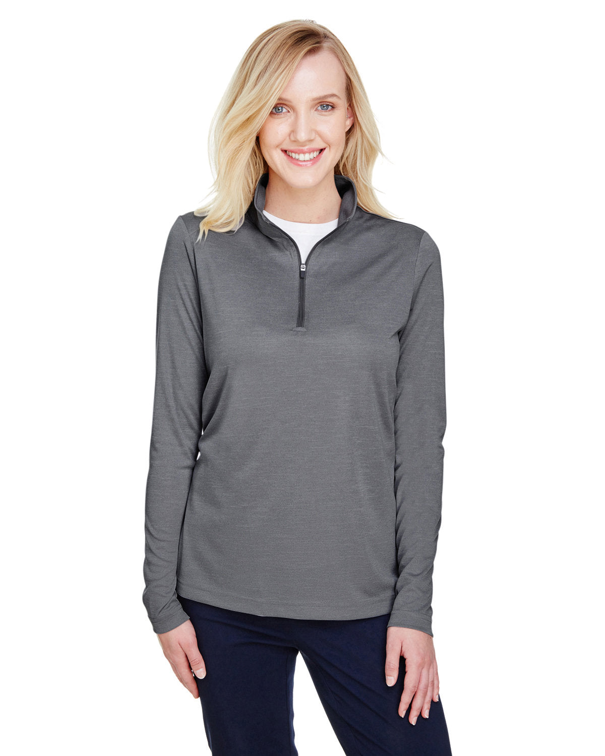 Team 365 Ladies' Zone Sonic Heather Performance Quarter-Zip