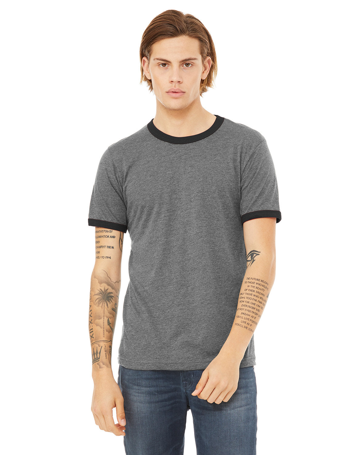 BELLA+CANVAS Men's Jersey Short-Sleeve Ringer T-Shirt