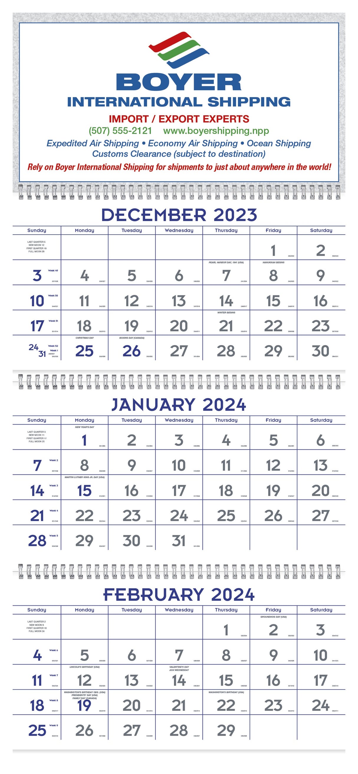 Blue & Grey Commercial Planner