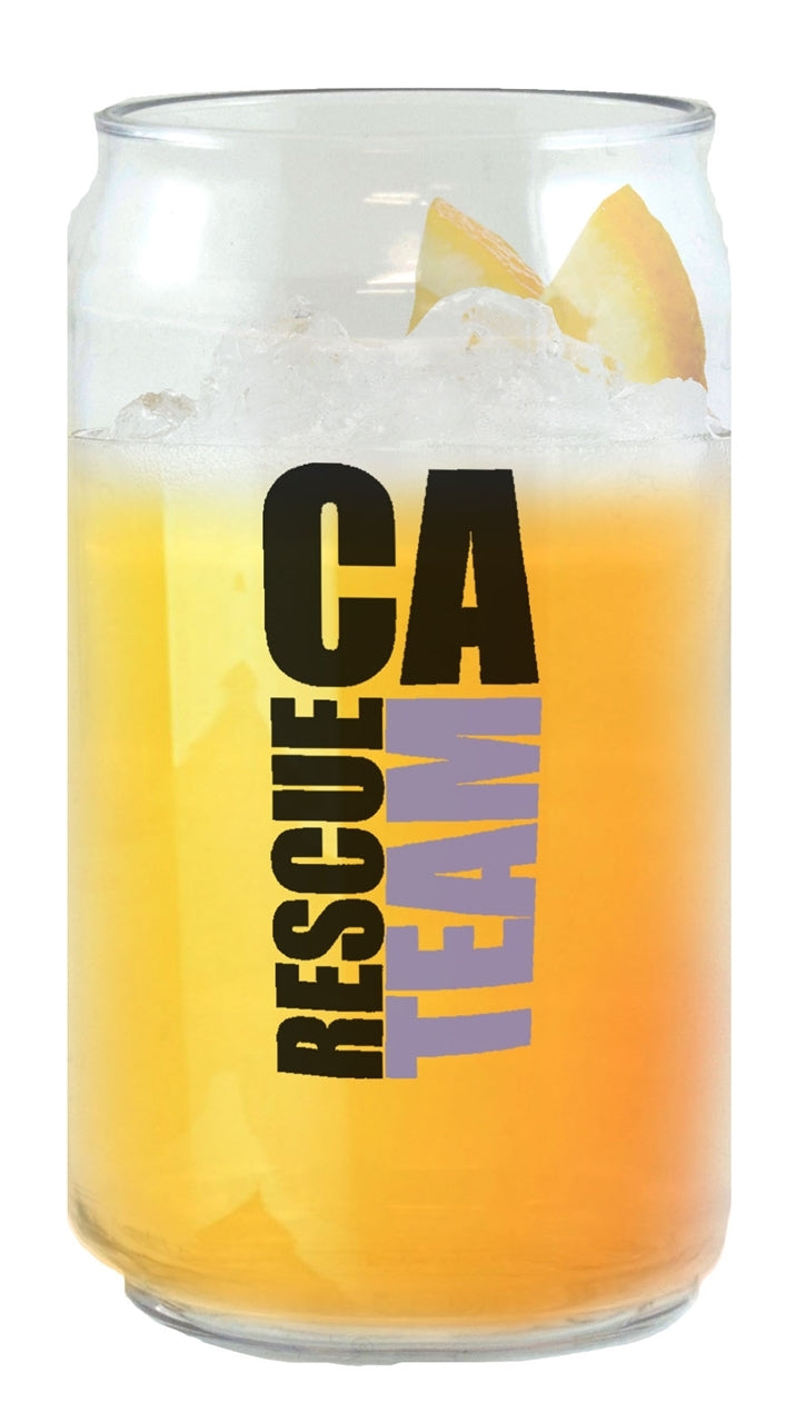 Soda 16oz clear plastic pop-can style tumbler