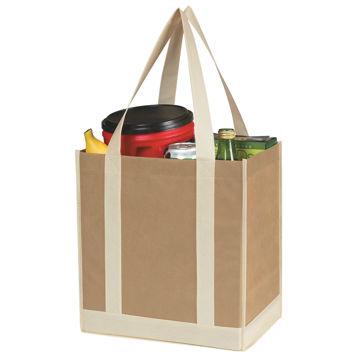 000440 Non-woven Two-tone Shopper Tote Bag