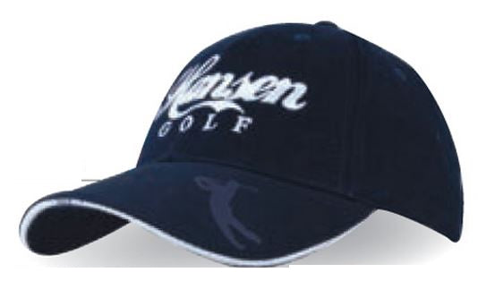 Brushed Heavy Cotton Cap w/Embossed PU Peak