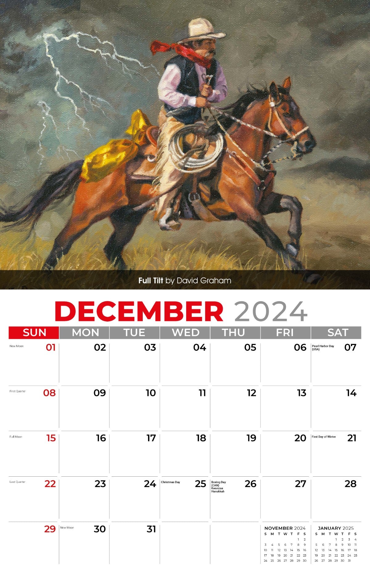 Galleria Wall Calendar 2025 Spirit of the West