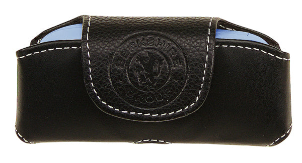 Leather Multi-Purpose Holder black nappa leather and white stitching