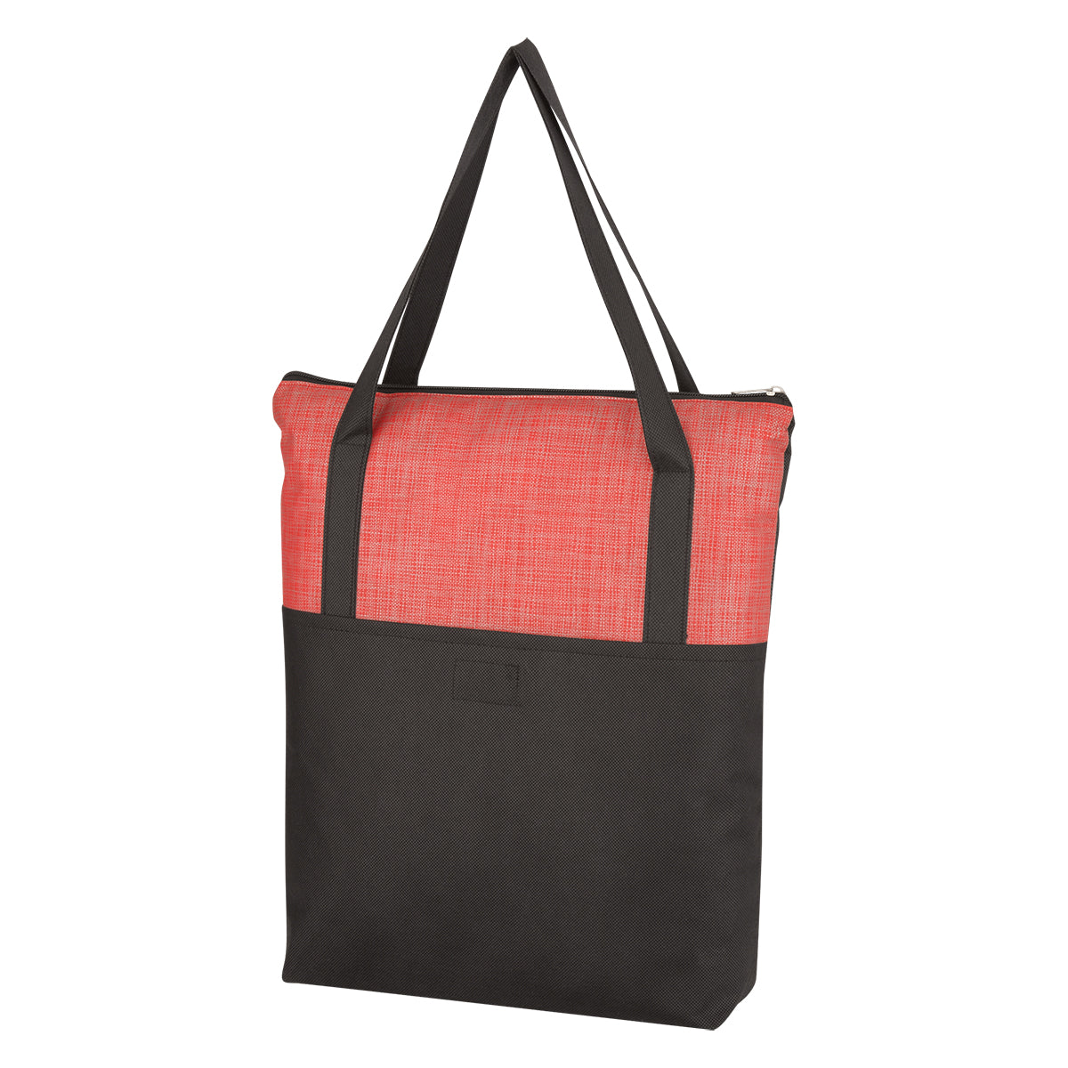 Crosshatch Non-woven Zippered Tote Bag