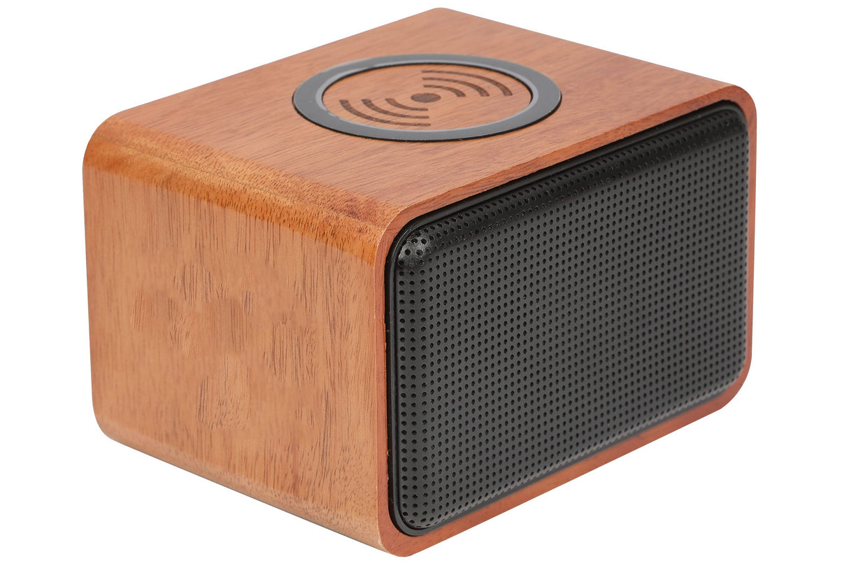 Wood Bluetooth Speaker with Wireless Charging Pad