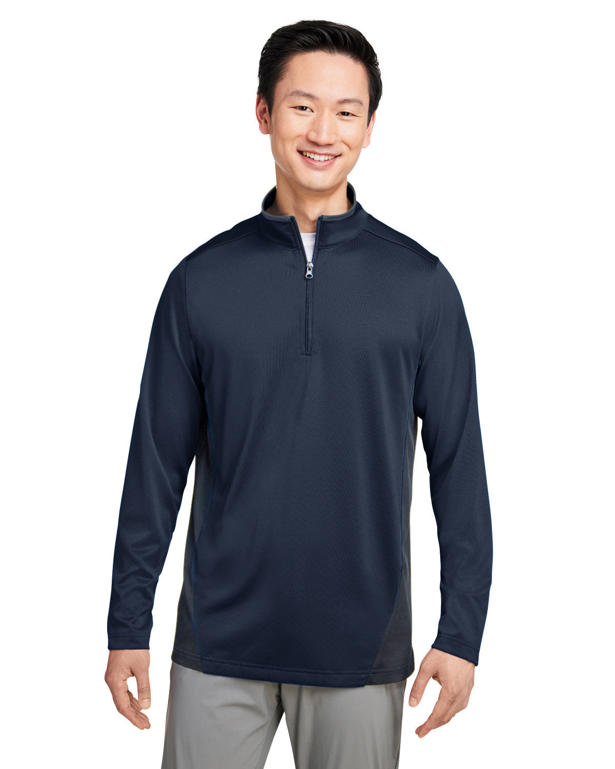 Harriton Men's Flash Snag Protection Plus IL Colorblock Quarter-Zip