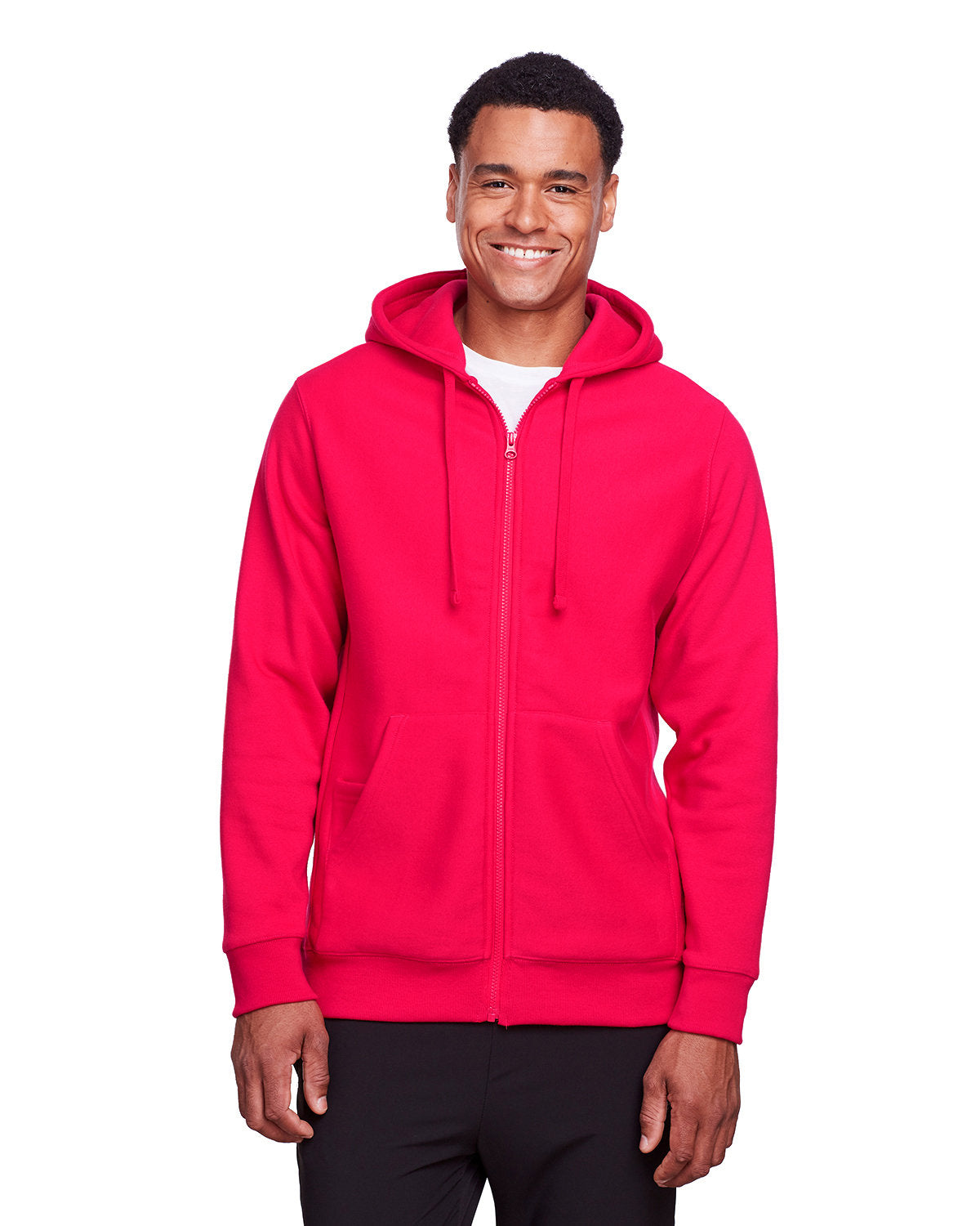 000237 Team 365 Men's Zone HydroSport Heavyweight Full-Zip Hooded Sweatshirt