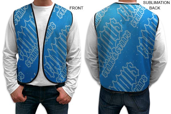 Domestic Made Mesh Vest, Fully Sublimated front and back, Uniform, Volunteer, Safety Vest