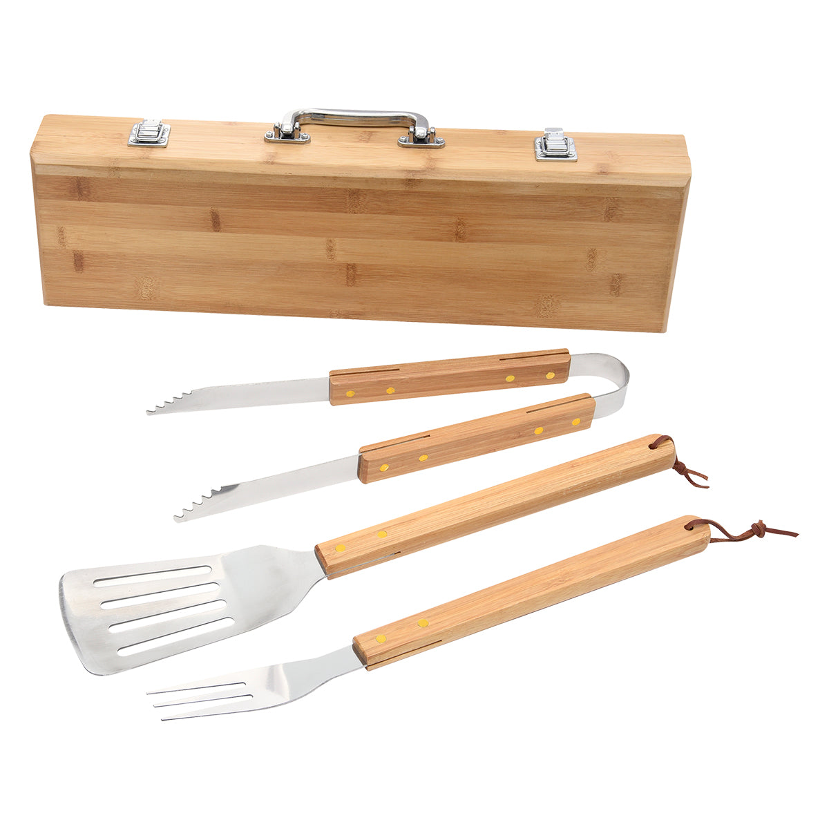 Bbq Set In Bambo Case