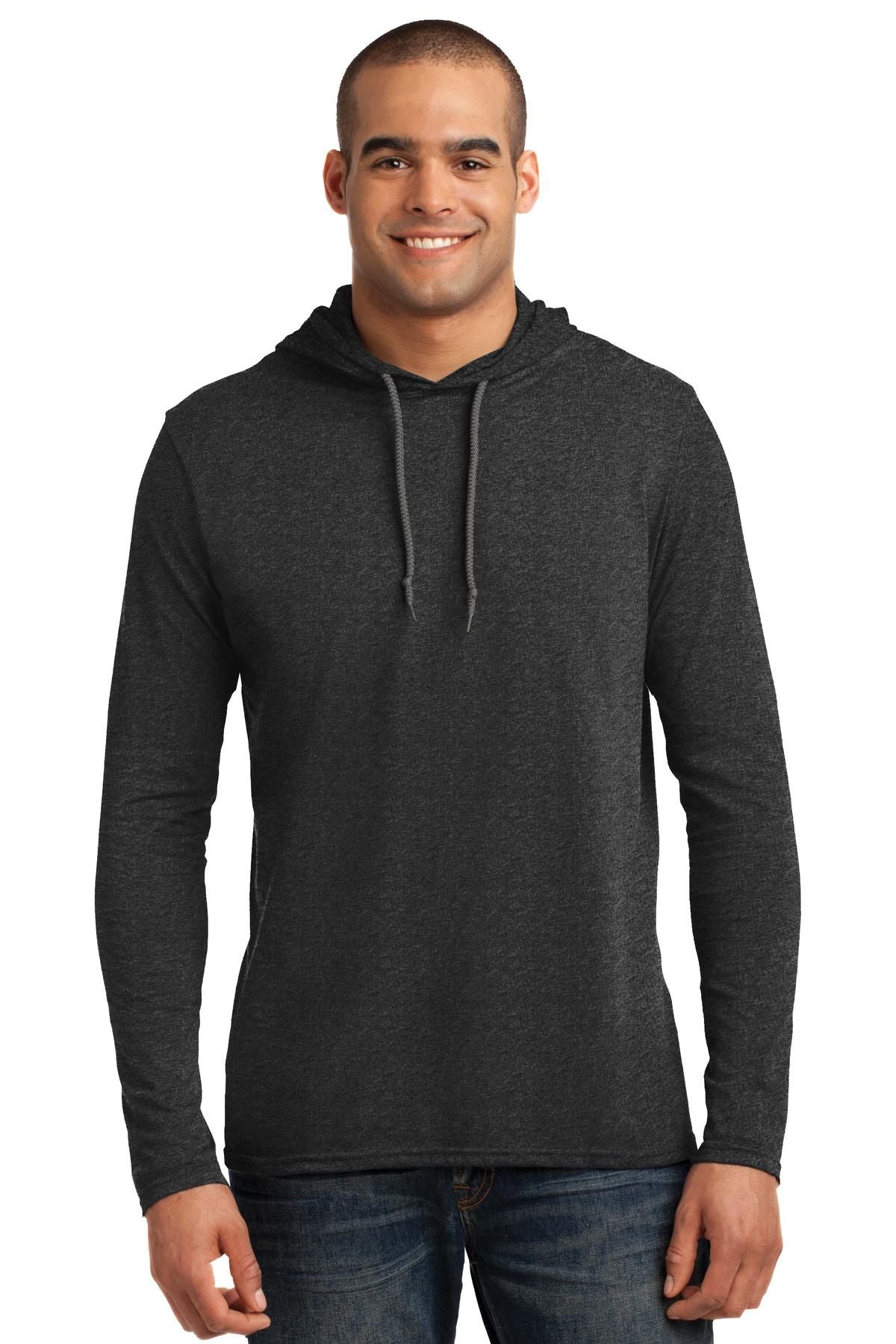 Anvil Men's 100% Combed Ring Spun Cotton Long Sleeve Hooded T-Shirt