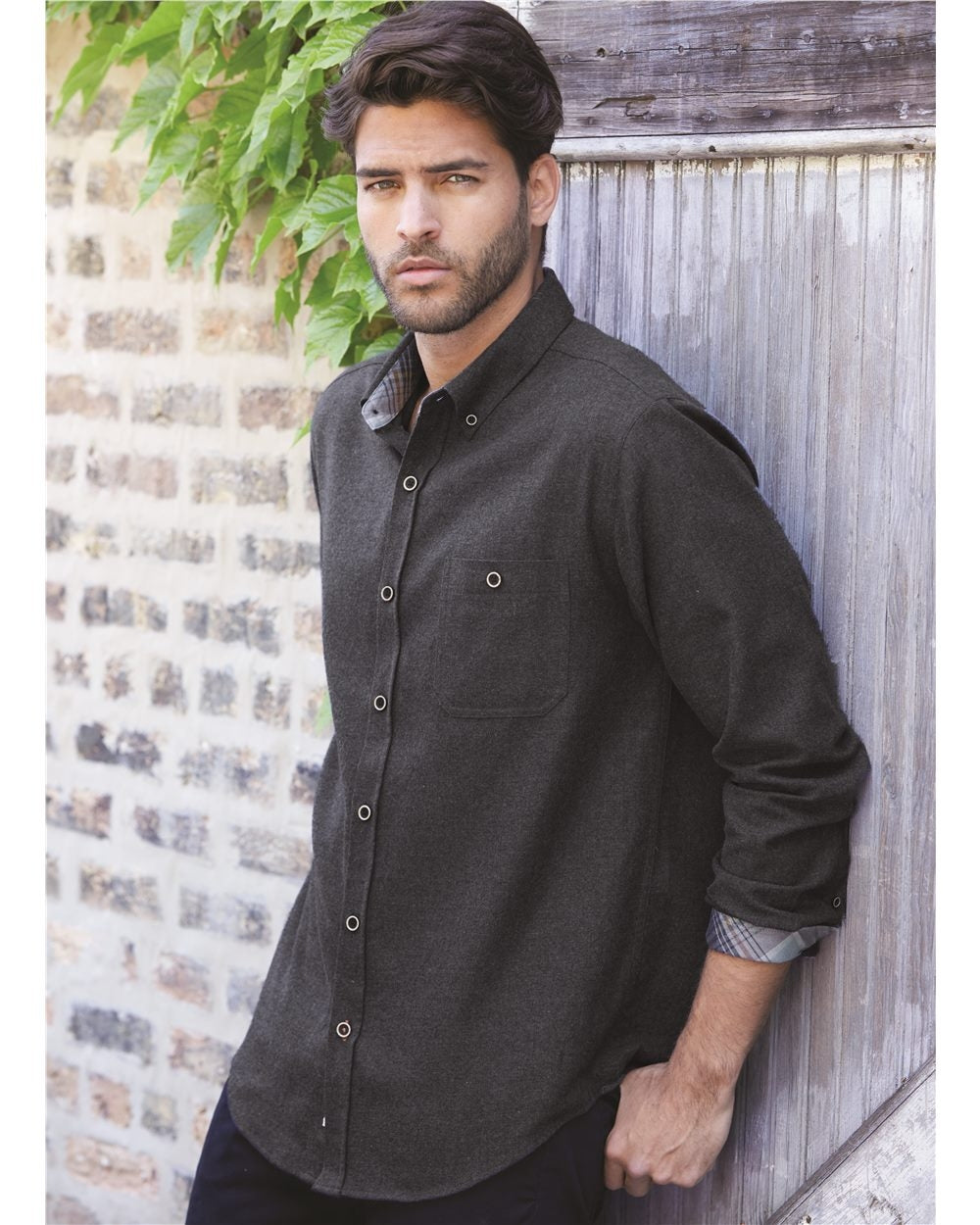 Weatherproof Vintage Brushed Flannel Solid Shirt