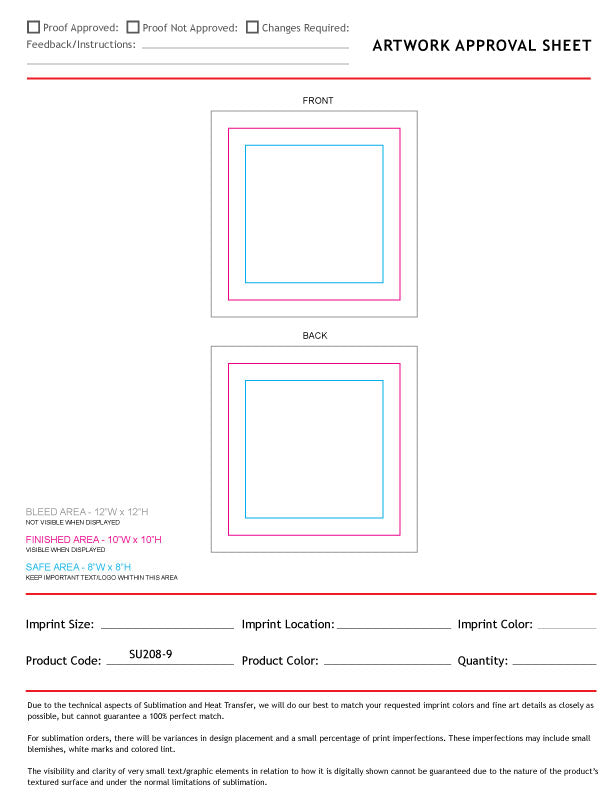 Microfiber Dri-Lite Terry Team and Sponsorship Towel, 10x10, Sublimated Edge to Edge 2 sides