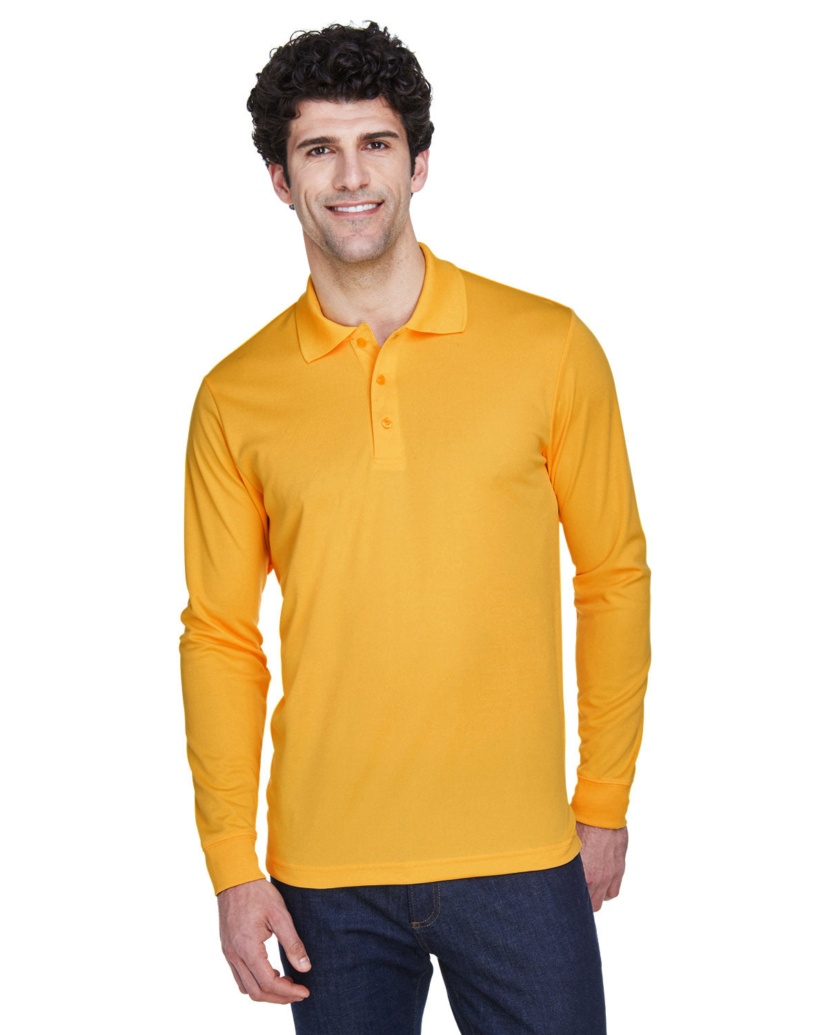 000152 CORE 365 Men's Pinnacle Performance Long-Sleeve Piqué Polo