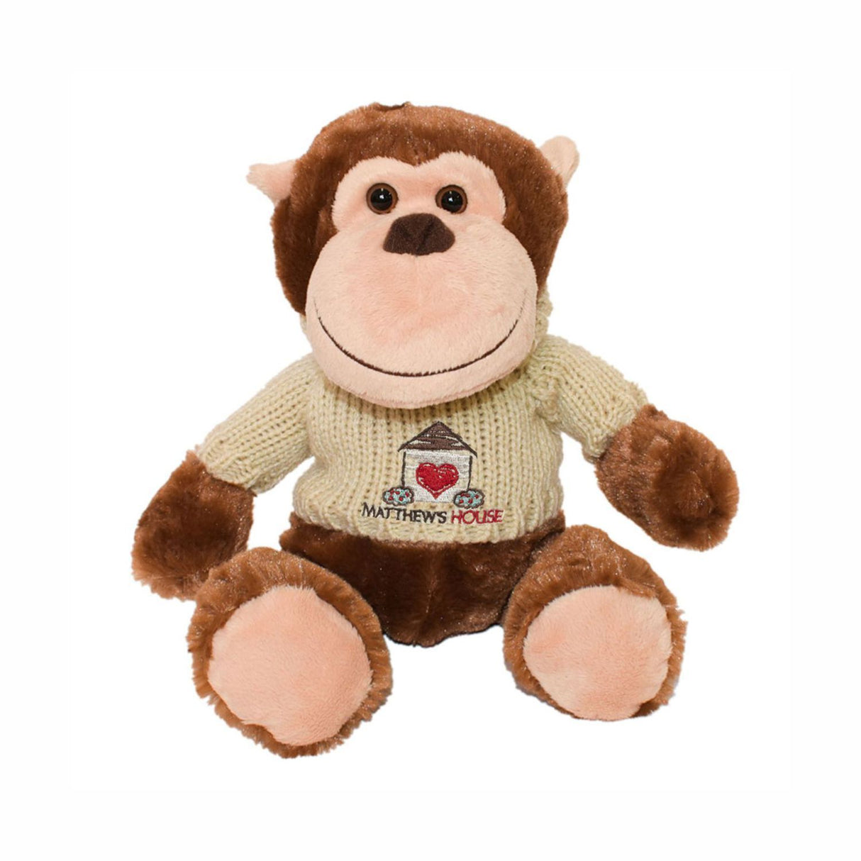 11" Milo Monkey w/Hand Knit Embroidered Sweater