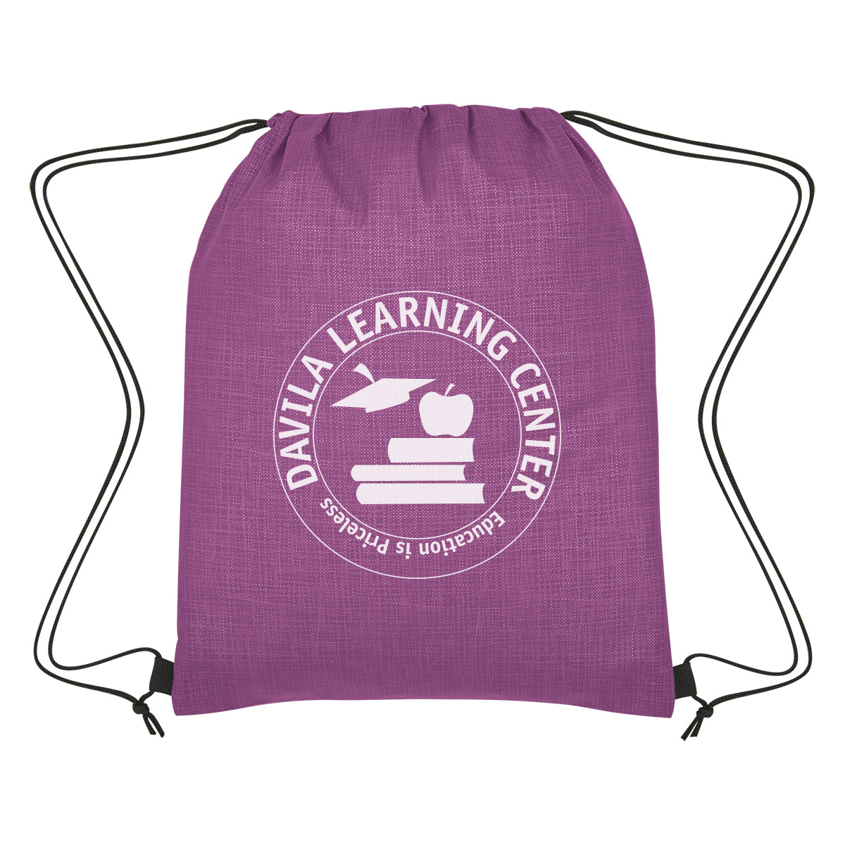 Crosshatch Non-woven Drawstring Bag