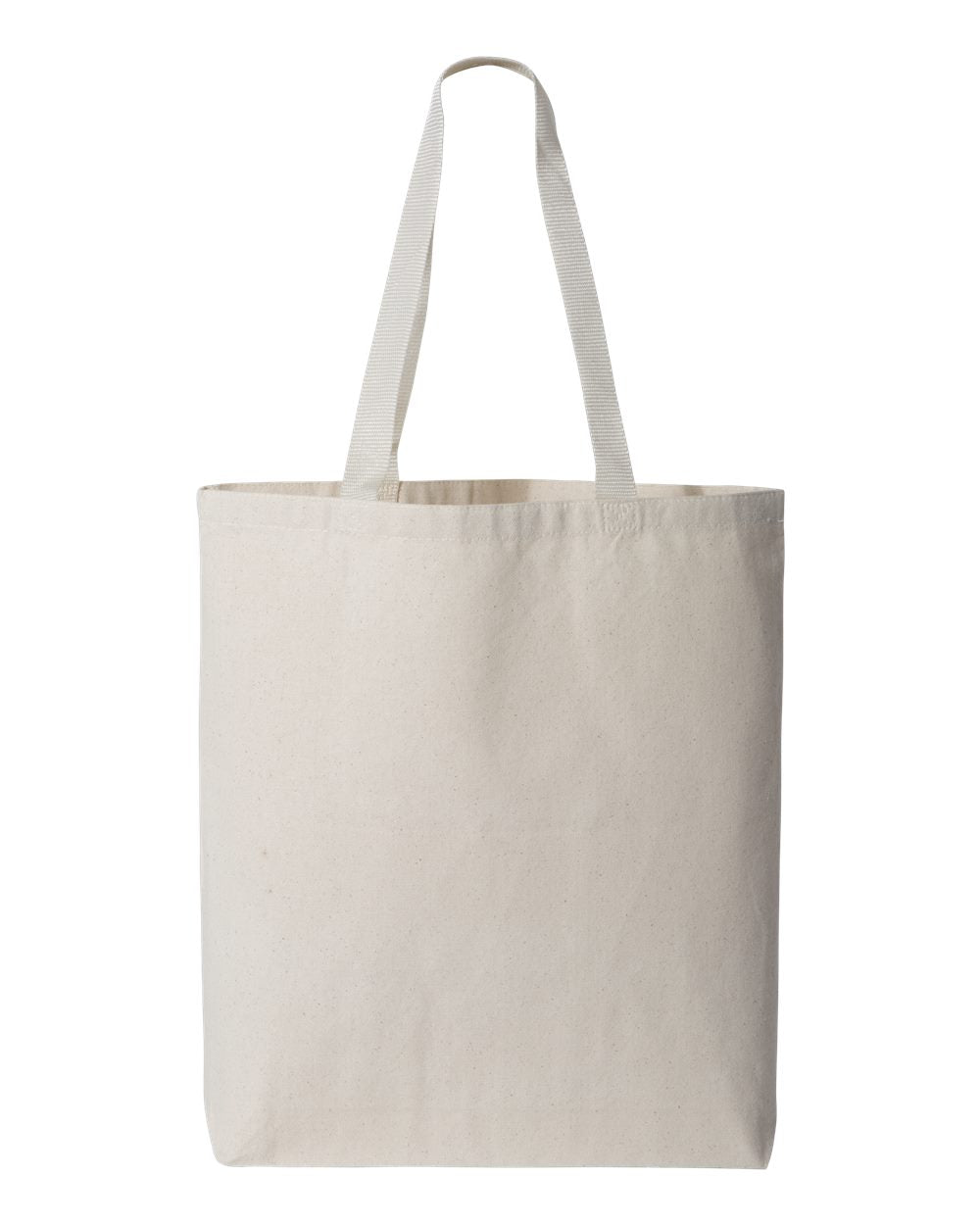 000504 Q-Tees™ 11L Canvas Tote w/Contrast Color Handles