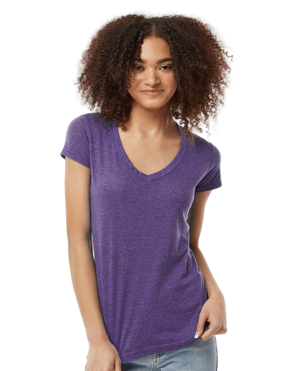 Tultex Women's Poly-Rich V-Neck T-Shirt