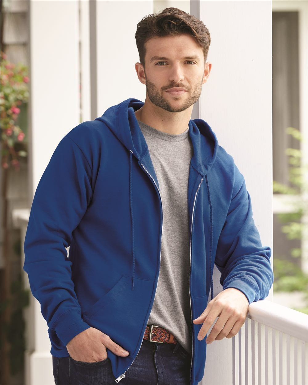 Hanes EcoSmart Full Zip Hooded Sweatshirt