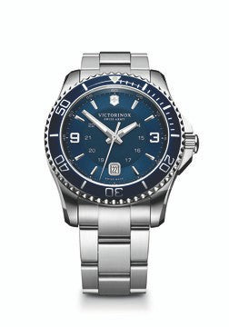 Victorinox® Maverick Large Blue Dial/Stainless Steel Bracelet Watch