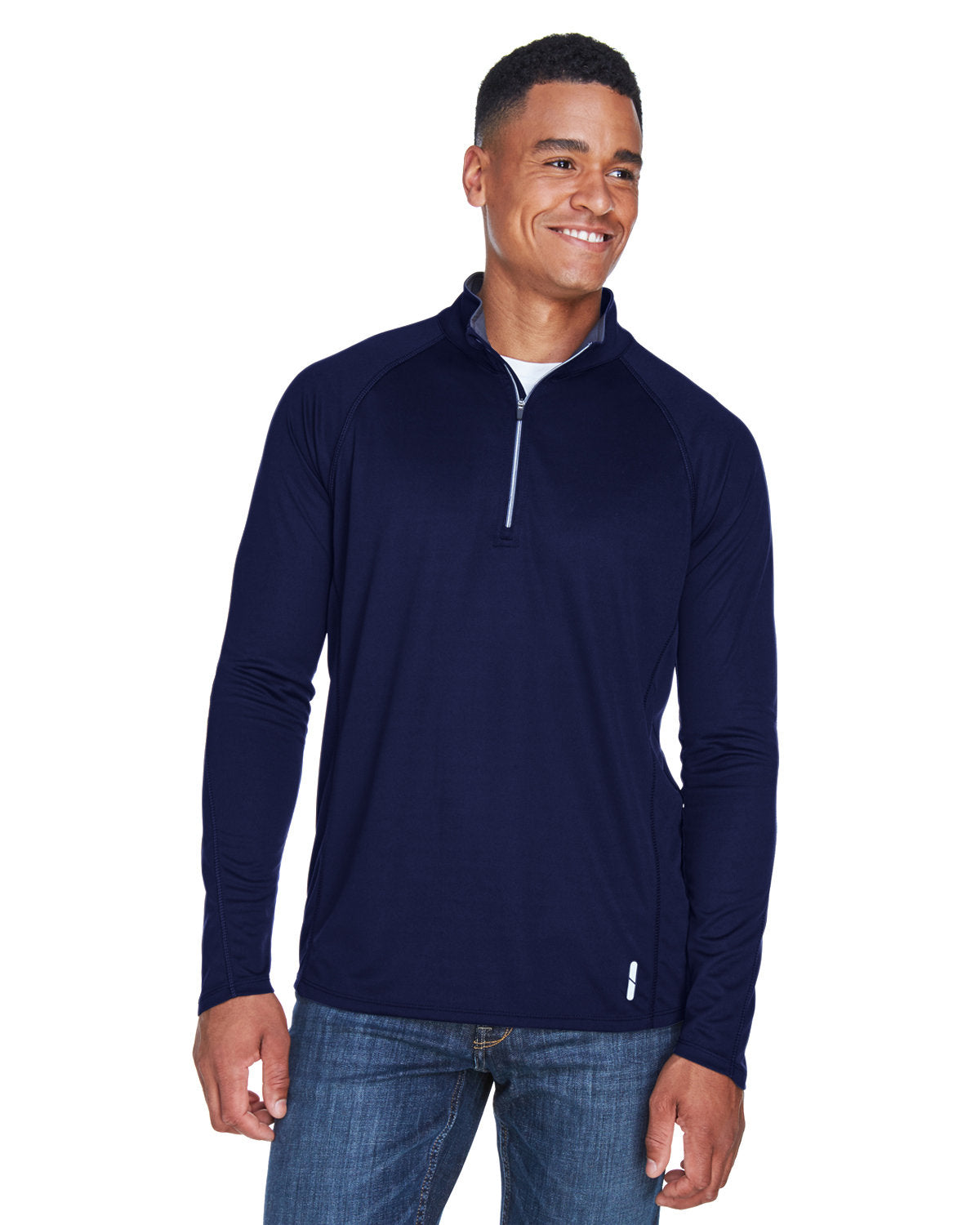 000182 NORTH END Men's Radar Quarter-Zip Performance Long-Sleeve Top