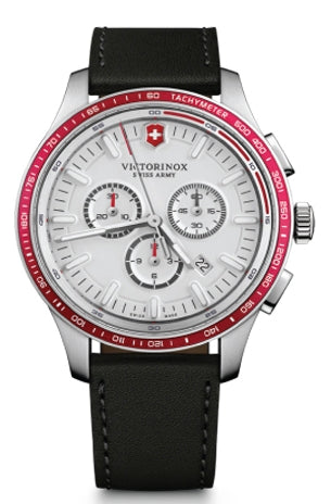 Victorinox® Alliance Sport Chrono Watch w/Black Leather Strap