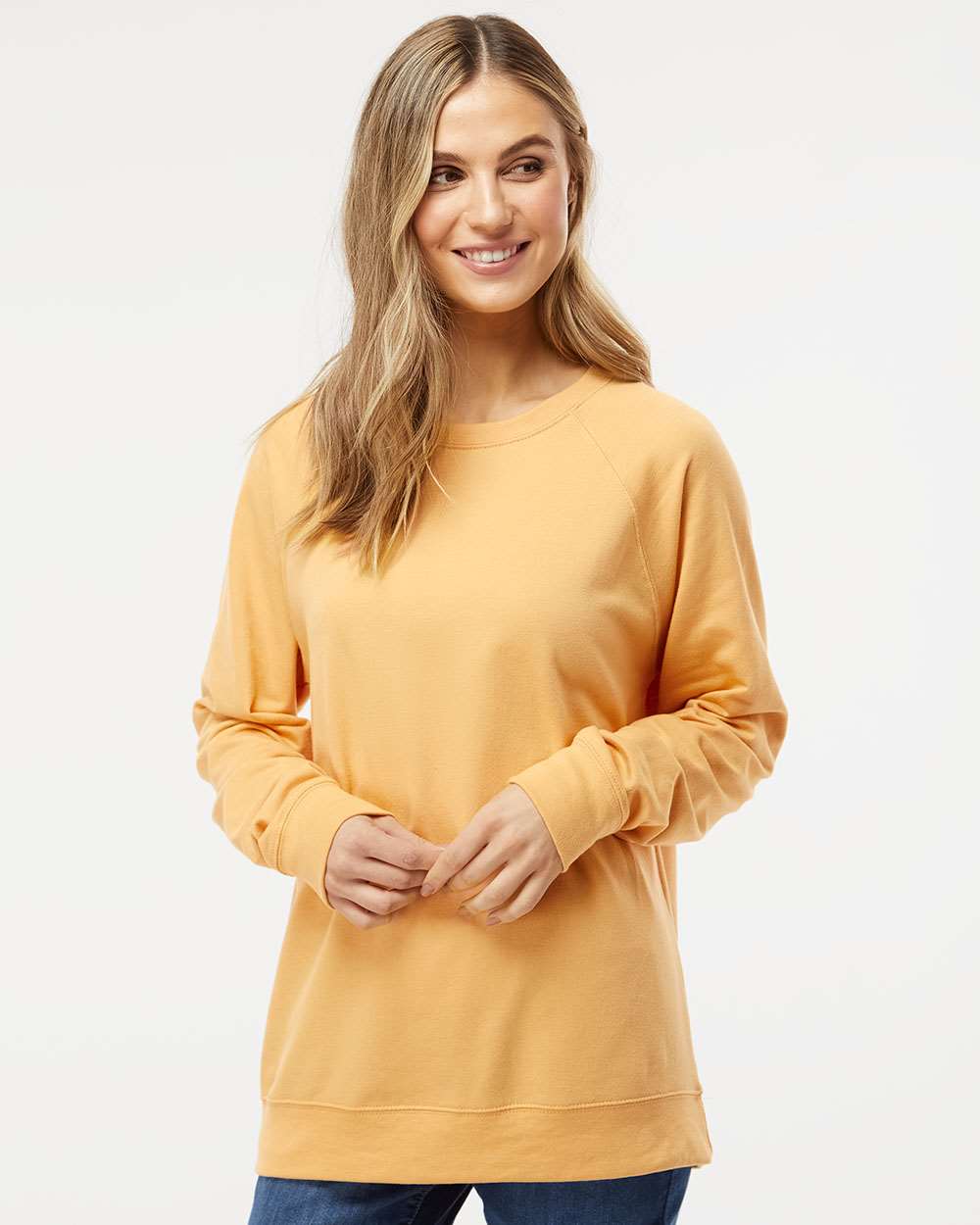 000515 Independent Trading Co Icon Unisex Lightweight Loopback Terry Crewneck Sweatshirt