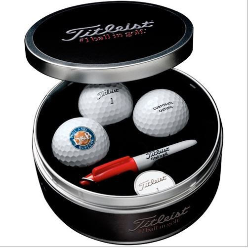 Titleist® Pro V1® or Pro V1x® 3-Ball Stock Tin w/Sharpie & Ball Marker