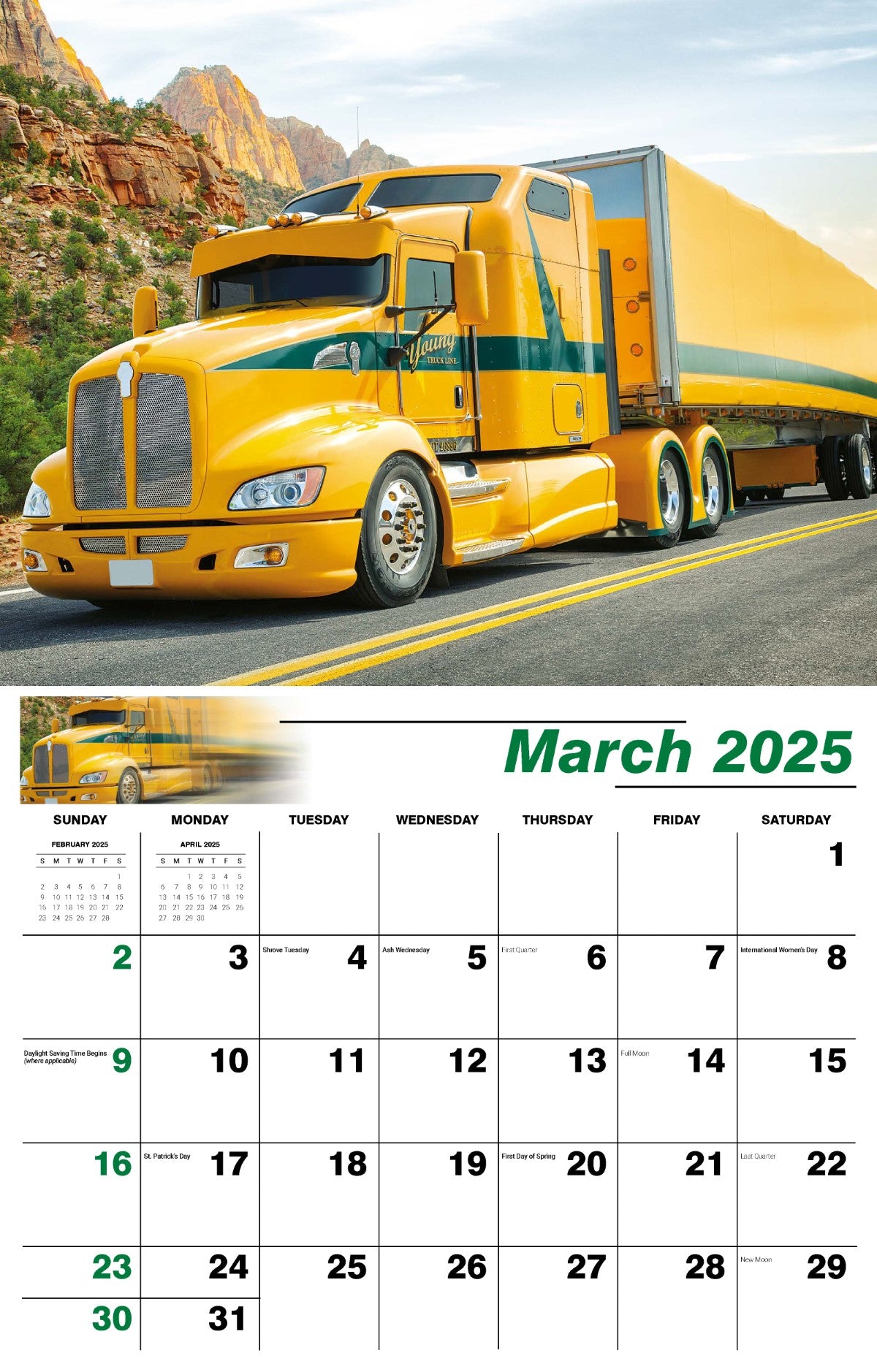 Galleria Wall Calendar 2025 Kings of the Road