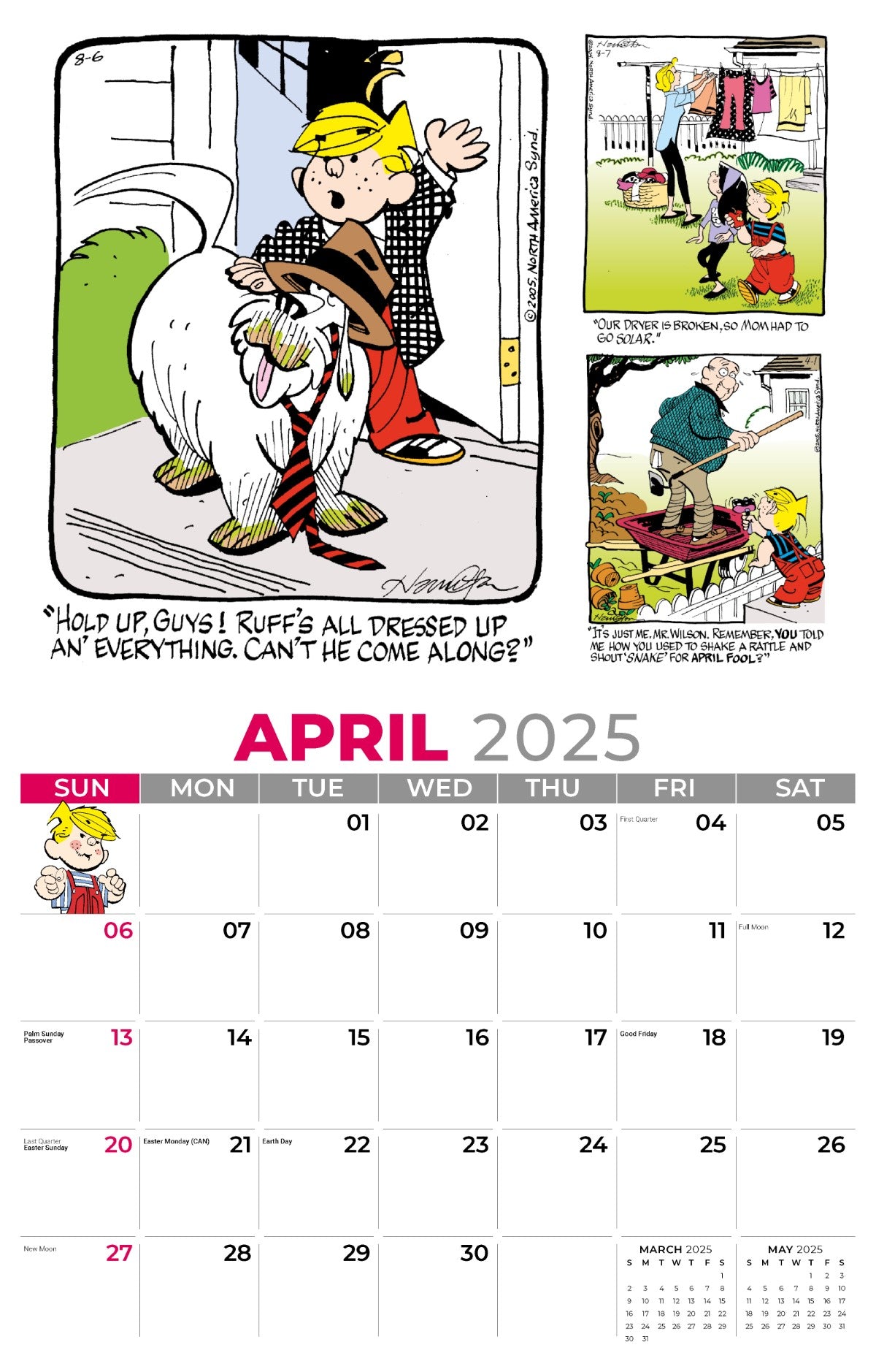 Galleria Wall Calendar 2025 Dennis the Menace