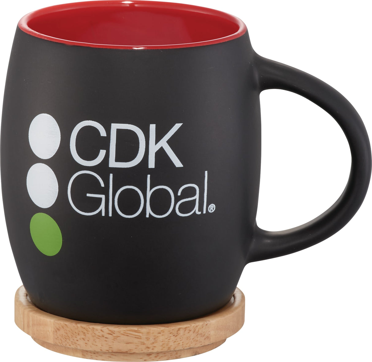 15 Oz. Hearth Ceramic Mug w/Wood Lid Coaster