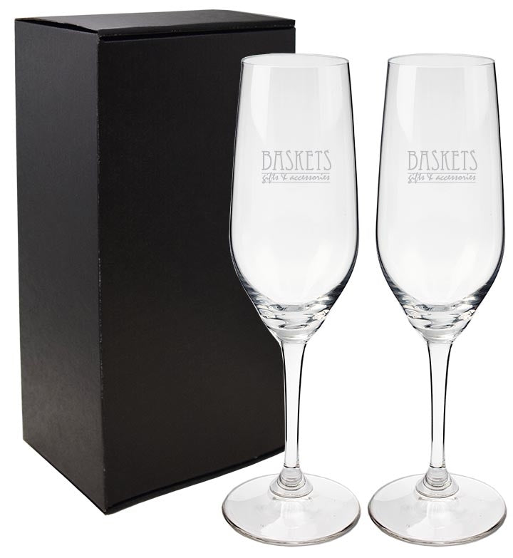 ~ Overture Champagne 9-1/8oz Riedel crystal Set of 2 in an Onyx gift box