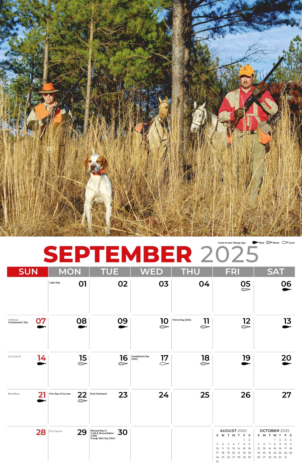Galleria Wall Calendar 2025 Fishing and Hunting