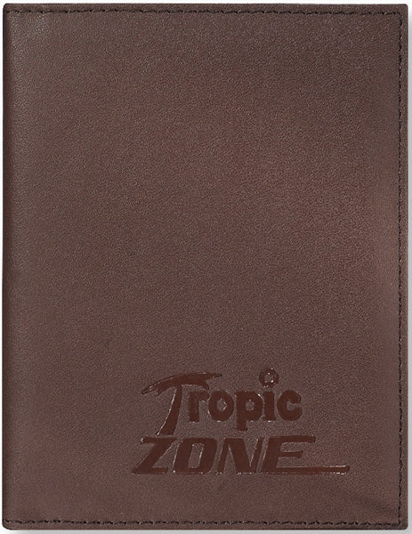 Passport Holder brown bonded leather