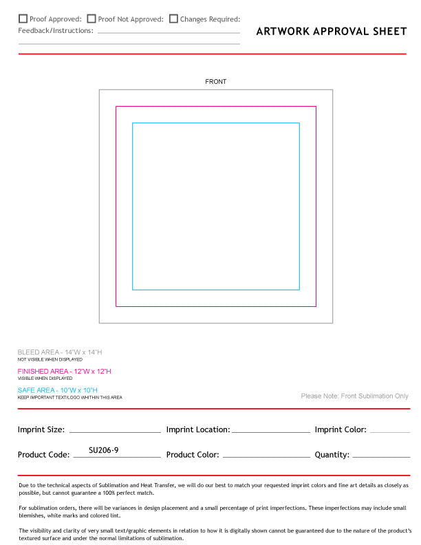 Microfiber Dri-Lite Terry Branding Towel, 12x12, Sublimated Edge to Edge 1 side